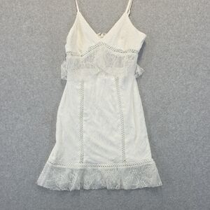 NWT Mebon by Machine Jeans White Lace Slip Dress Small Spaghetti Strap